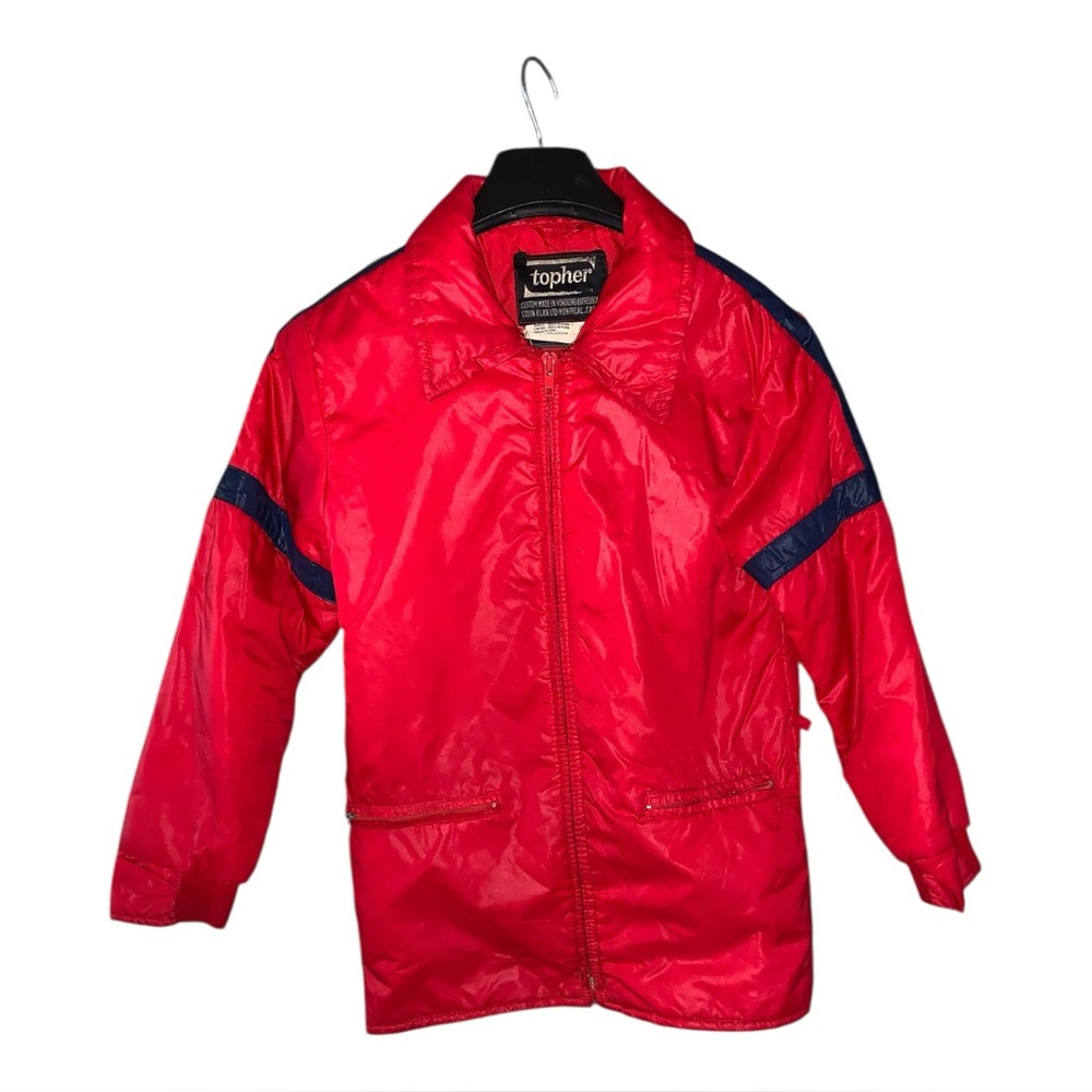 Vintage Topher 70s 80s Ski Winter Jacket Unisex Junior Large Red